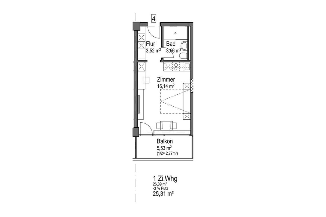 Huber Living Basic 106 Apartment Germering Bagian luar foto